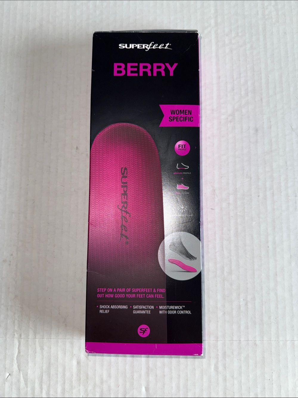 NIB Superfeet Berry Women’s Size B Shoe Inserts
